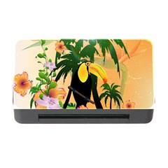 Cute Toucan With Palm And Flowers Memory Card Reader With Cf