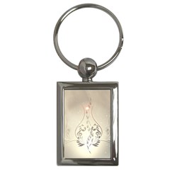 Music, Piano With Clef On Soft Background Key Chains (rectangle) 