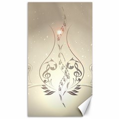 Music, Piano With Clef On Soft Background Canvas 40  X 72   by FantasyWorld7