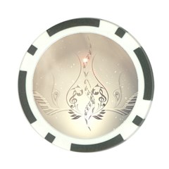 Music, Piano With Clef On Soft Background Poker Chip Card Guards