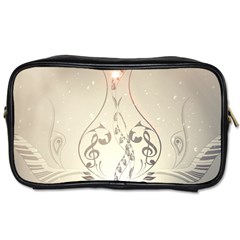 Music, Piano With Clef On Soft Background Toiletries Bags by FantasyWorld7