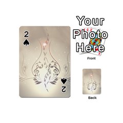 Music, Piano With Clef On Soft Background Playing Cards 54 (mini)  by FantasyWorld7