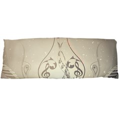 Music, Piano With Clef On Soft Background Body Pillow Cases Dakimakura (two Sides) 