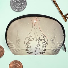 Music, Piano With Clef On Soft Background Accessory Pouches (large) 