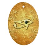 The All Seeing Eye With Eye Made Of Diamond Ornament (Oval)  Front