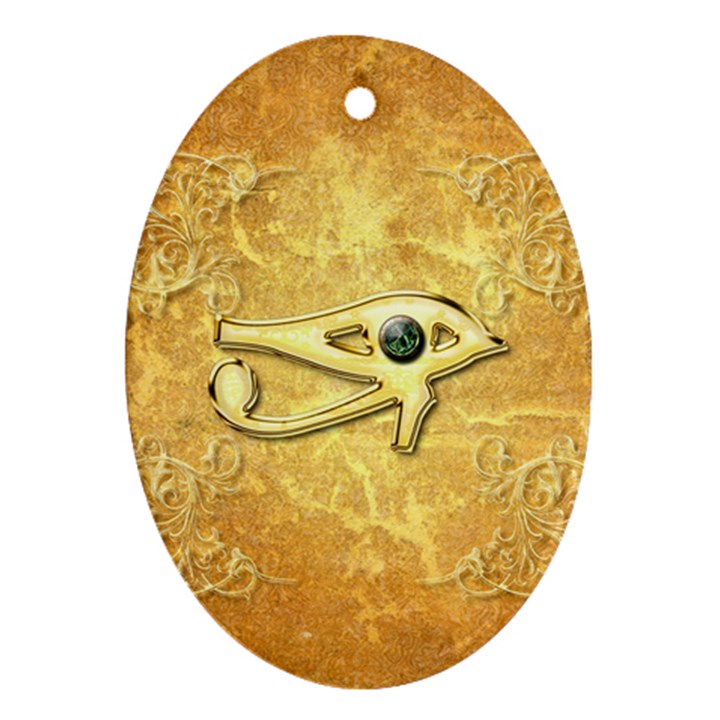 The All Seeing Eye With Eye Made Of Diamond Ornament (Oval) 