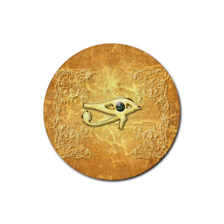 The All Seeing Eye With Eye Made Of Diamond Rubber Coaster (Round) 