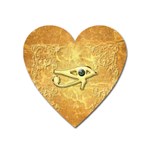 The All Seeing Eye With Eye Made Of Diamond Heart Magnet Front