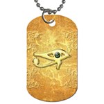 The All Seeing Eye With Eye Made Of Diamond Dog Tag (One Side) Front