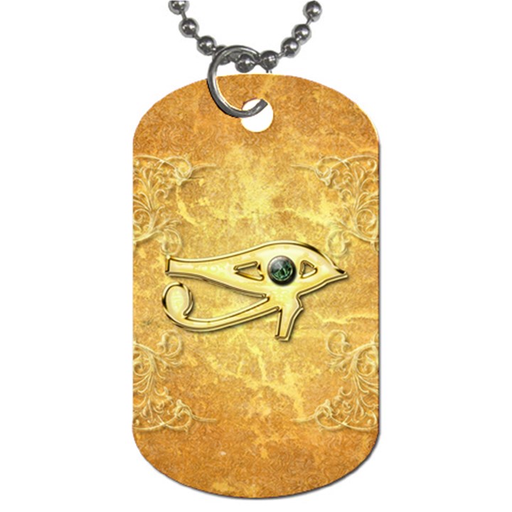 The All Seeing Eye With Eye Made Of Diamond Dog Tag (One Side)