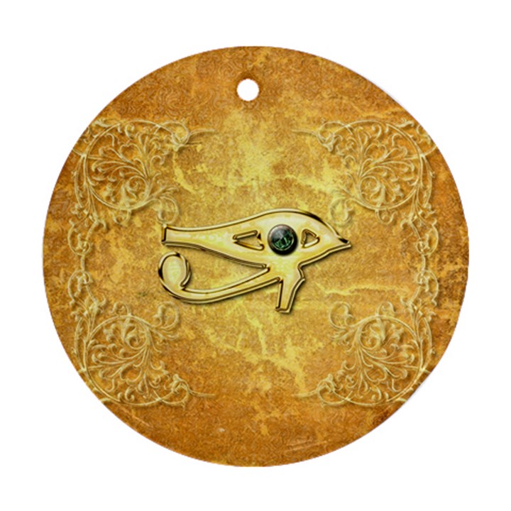 The All Seeing Eye With Eye Made Of Diamond Round Ornament (Two Sides) 