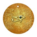 The All Seeing Eye With Eye Made Of Diamond Round Ornament (Two Sides)  Back