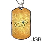 The All Seeing Eye With Eye Made Of Diamond Dog Tag USB Flash (Two Sides)  Front