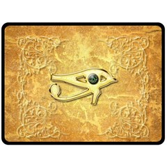 The All Seeing Eye With Eye Made Of Diamond Double Sided Fleece Blanket (large)  by FantasyWorld7