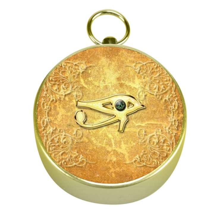 The All Seeing Eye With Eye Made Of Diamond Gold Compasses