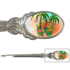 Tropical Design With Palm And Flowers Letter Openers