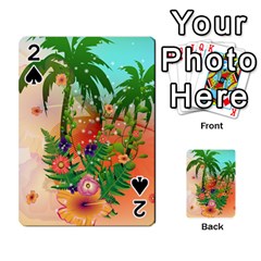 Tropical Design With Palm And Flowers Playing Cards 54 Designs  by FantasyWorld7