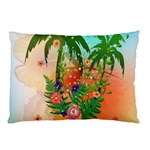 Tropical Design With Palm And Flowers Pillow Cases 26.62 x18.9  Pillow Case