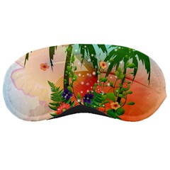 Tropical Design With Palm And Flowers Sleeping Masks by FantasyWorld7