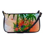 Tropical Design With Palm And Flowers Shoulder Clutch Bags Front