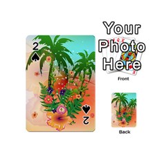 Tropical Design With Palm And Flowers Playing Cards 54 (mini) 