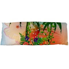 Tropical Design With Palm And Flowers Body Pillow Cases (dakimakura) 