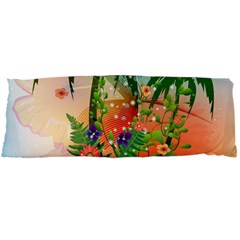 Tropical Design With Palm And Flowers Body Pillow Cases Dakimakura (two Sides)  by FantasyWorld7