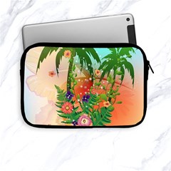 Tropical Design With Palm And Flowers Apple Ipad Mini Zipper Cases