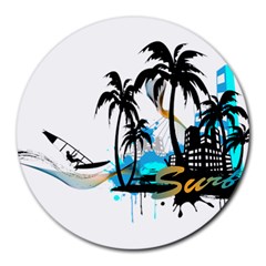 Surfing Round Mousepads