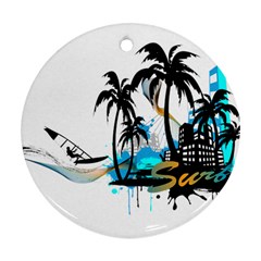 Surfing Ornament (round) 