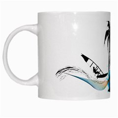 Surfing White Mugs by EnjoymentArt