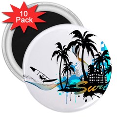 Surfing 3  Magnets (10 Pack) 