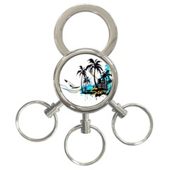 Surfing 3-ring Key Chains