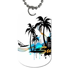 Surfing Dog Tag (two Sides)