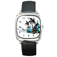 Surfing Square Metal Watches