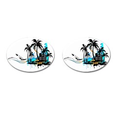 Surfing Cufflinks (oval)