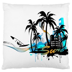 Surfing Large Flano Cushion Cases (one Side) 