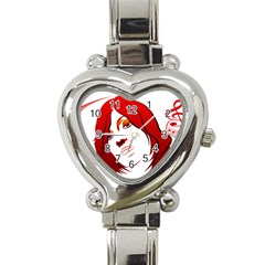 Women Face With Clef Heart Italian Charm Watch