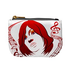 Women Face With Clef Mini Coin Purses