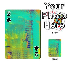 Abstract In Turquoise, Gold, And Copper Playing Cards 54 Designs  by digitaldivadesigns