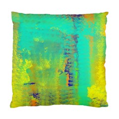 Abstract In Turquoise, Gold, And Copper Standard Cushion Cases (two Sides) 