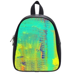 Abstract In Turquoise, Gold, And Copper School Bags (small)  by digitaldivadesigns