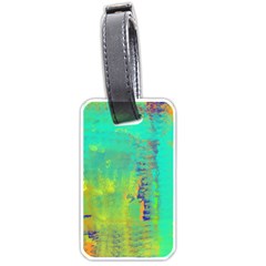 Abstract In Turquoise, Gold, And Copper Luggage Tags (one Side) 