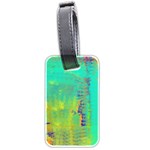 Abstract in Turquoise, Gold, and Copper Luggage Tags (Two Sides) Front