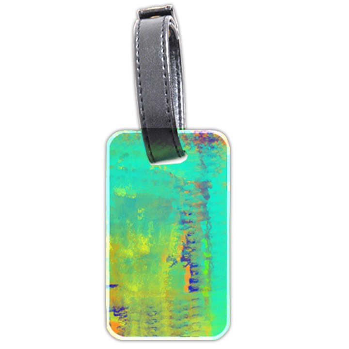 Abstract in Turquoise, Gold, and Copper Luggage Tags (Two Sides)