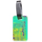 Abstract in Turquoise, Gold, and Copper Luggage Tags (Two Sides) Back