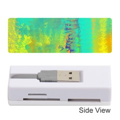 Abstract In Turquoise, Gold, And Copper Memory Card Reader (stick) 