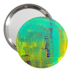 Abstract In Turquoise, Gold, And Copper 3  Handbag Mirrors