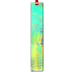 Abstract In Turquoise, Gold, And Copper Large Book Marks