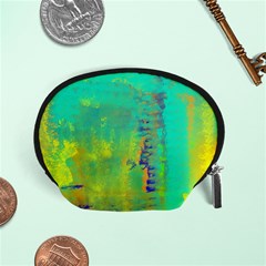 Abstract In Turquoise, Gold, And Copper Accessory Pouches (small) 